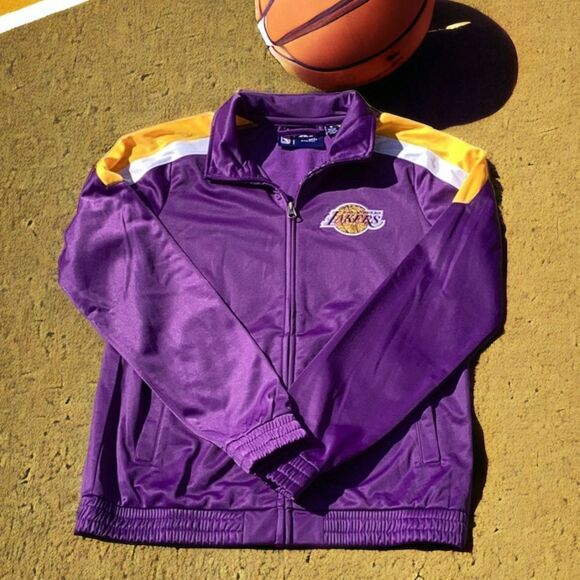 WOMENS NBA LOS ANGELES LAKERS BASKETBALL ZIP UP SPORTS JACKET COAT MEDIUM - Picture 2 of 11